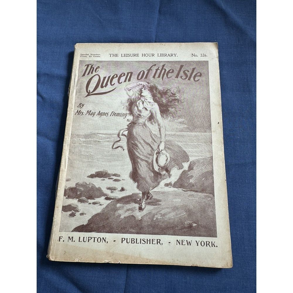 Vintage the leisurely Hour Library  book" the queen of the isle " F.M.Lupton‎